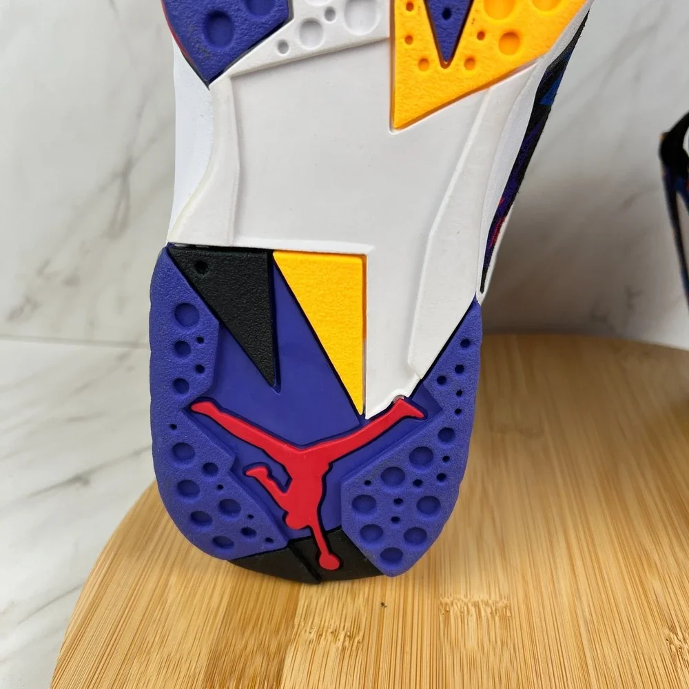 Nike Air Jordan 7 Retro Sweater Mens Size 12.5 White Sneakers 304775-142